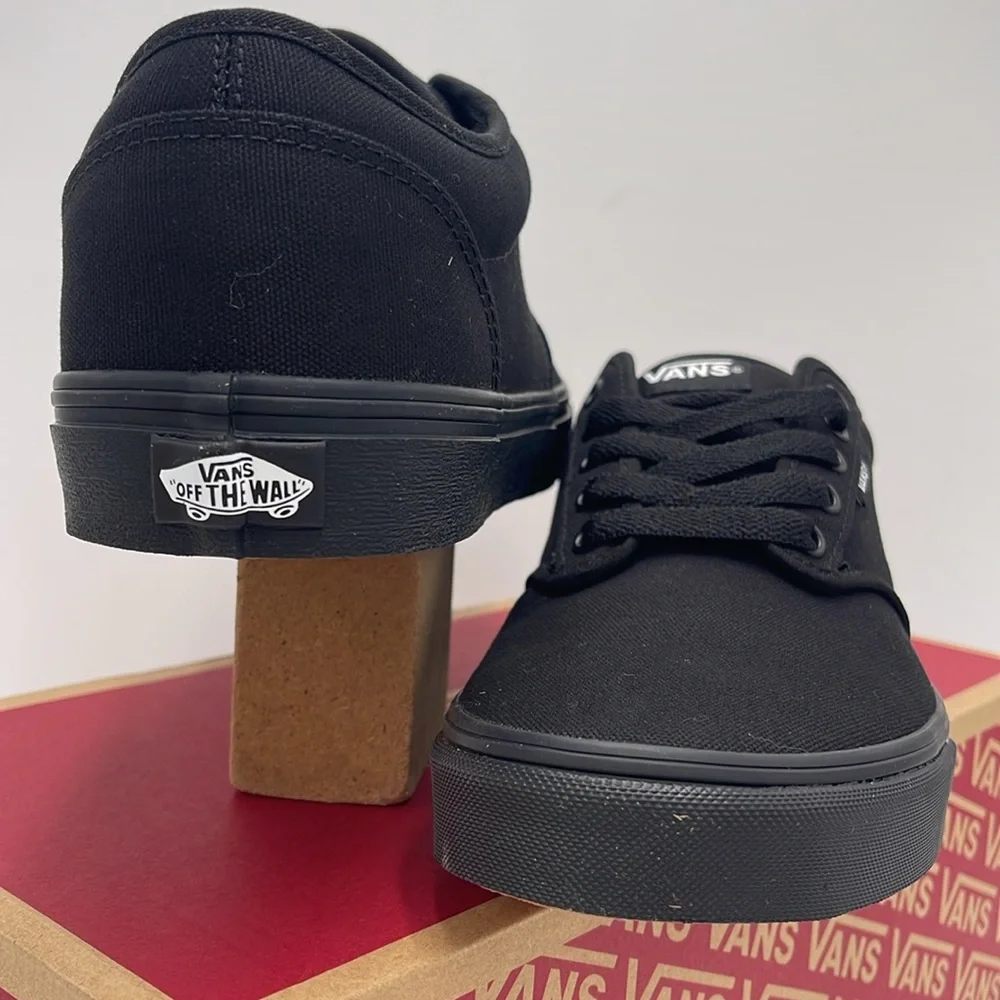 Vans Men's Black Canvas Sneakers Atwood (Canvas) Black/Black
VN000TUY186 - Picture 8 of 16